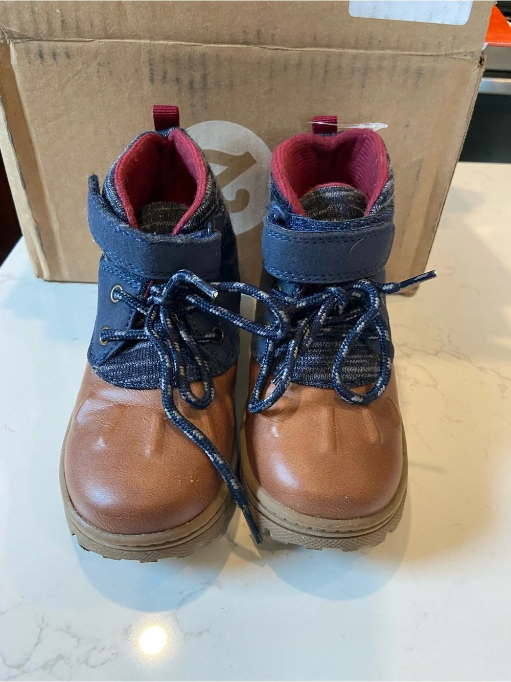 Carter's Brown & Navy Kids Winter Boots